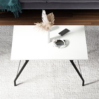 Ceramical OS2 Modern Metal Ayaklı Orta Sehpa - Beyaz