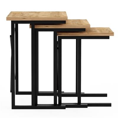 Ceramical ZG2 Metal Ayaklı Zigon Sehpa - Çam