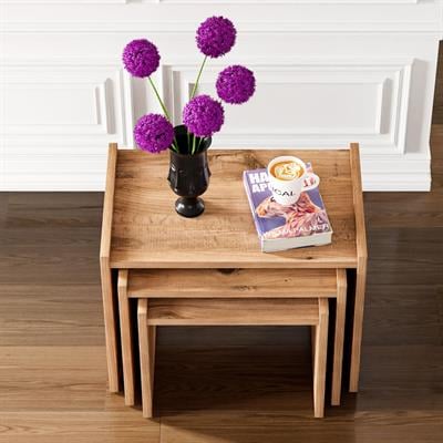 Ceramical ZG4 3lü Zigon Sehpa - Çam