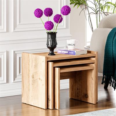 Ceramical ZG4 3lü Zigon Sehpa - Çam