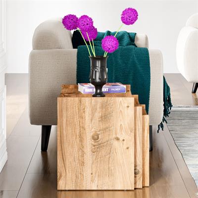 Ceramical ZG4 3lü Zigon Sehpa - Çam