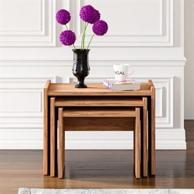 Ceramical ZG4 3lü Zigon Sehpa - Çam