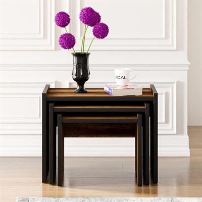 Ceramical ZG4 3lü Zigon Sehpa - Ceviz