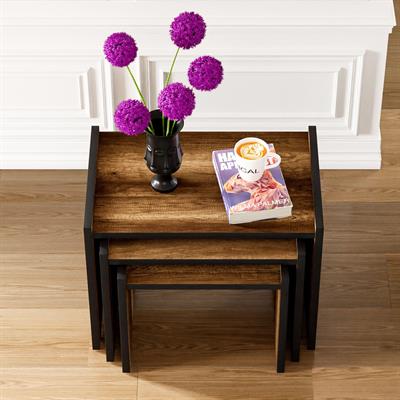 Ceramical ZG4 3lü Zigon Sehpa - Ceviz