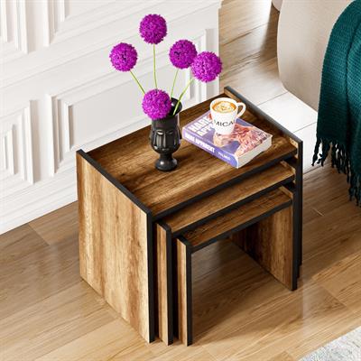 Ceramical ZG4 3lü Zigon Sehpa - Ceviz