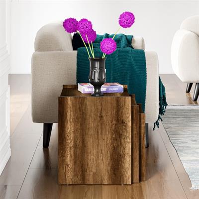 Ceramical ZG4 3lü Zigon Sehpa - Ceviz