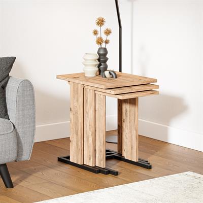 ZG5 3'lü Zigon Sehpa - Çam