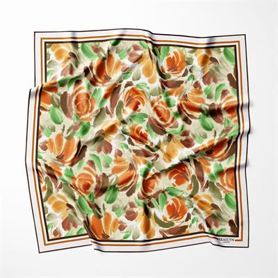 AMBER PETALS TWILL İPEK EŞARP 
