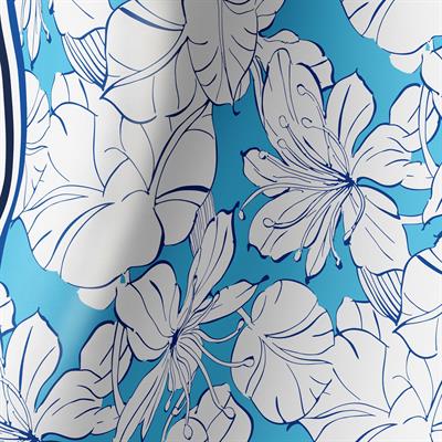 AZURE BLOSSOM TWILL İPEK EŞARP