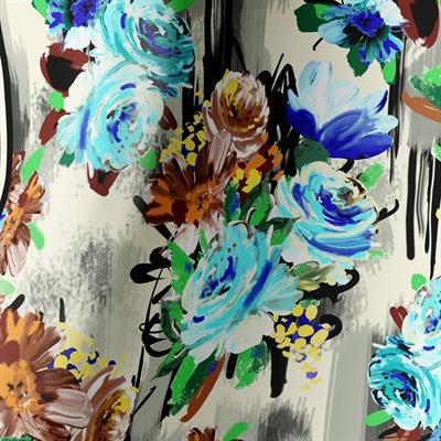 BLUE REVERIE TWILL İPEK EŞARP 