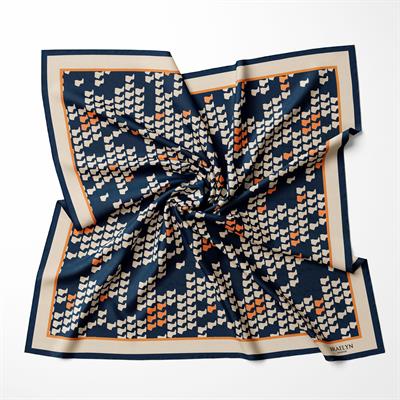 GEOMETRIC HARMONY TWILL İPEK EŞARP 