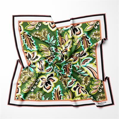 LAGUNA LEAVES TWILL İPEK EŞARP 