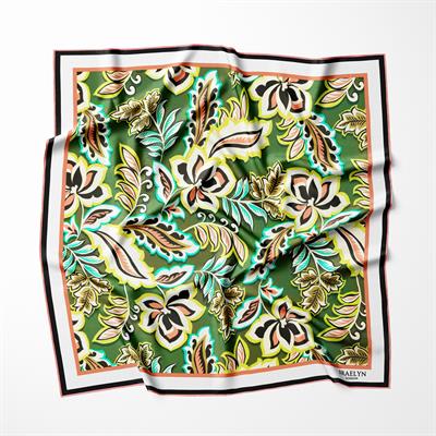 LAGUNA LEAVES TWILL İPEK EŞARP 