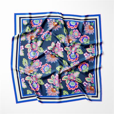 MIDNIGHT BLOOM TWILL İPEK EŞARP
