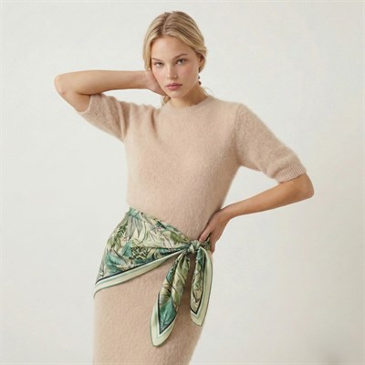 SAGE CANOPY TWILL İPEK EŞARP 