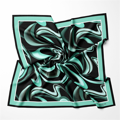VERDANT WAVE TWILL İPEK EŞARP 