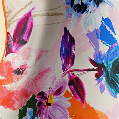 VIBRANT BLOSSOM TWILL İPEK EŞARP 