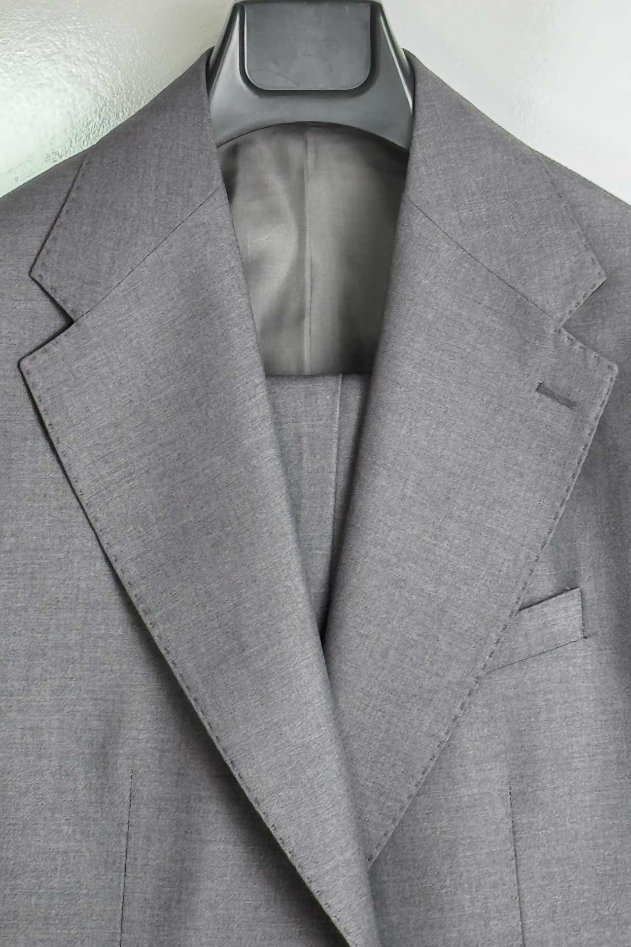 Slim Fit Geniş Yaka Gri Takım Elbise - Outlet