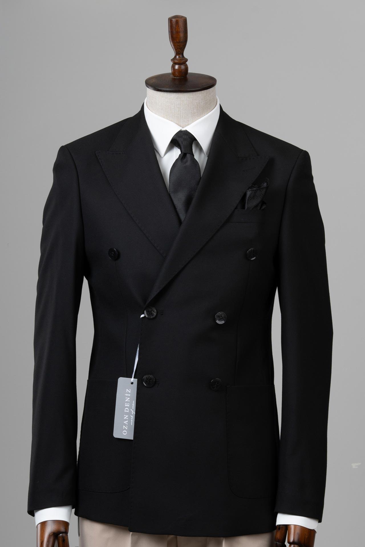4017 Slim Fit Dar Kesim Ceket Siyah