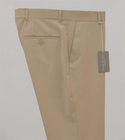 Slim Fit Yandan Cepli Pilesiz Bej Renk Pantolon