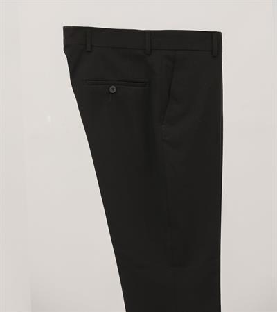 Slim Fit Yandan Cepli Pilesiz Siyah Pantolon