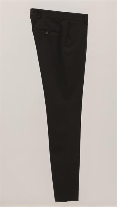 Slim Fit Yandan Cepli Pilesiz Siyah Pantolon