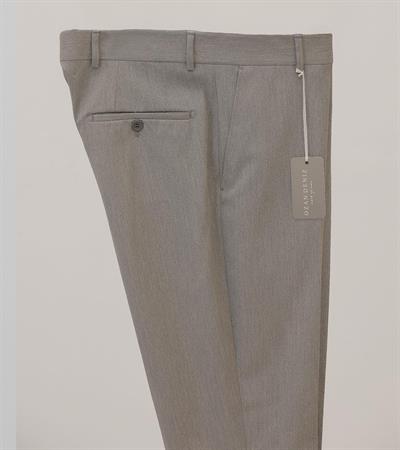 Slim Fit Yandan Cepli Pilesiz Gri Pantolon
