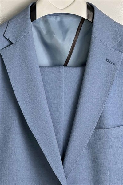 Slim Fit Mavi Takım Elbise - Outlet