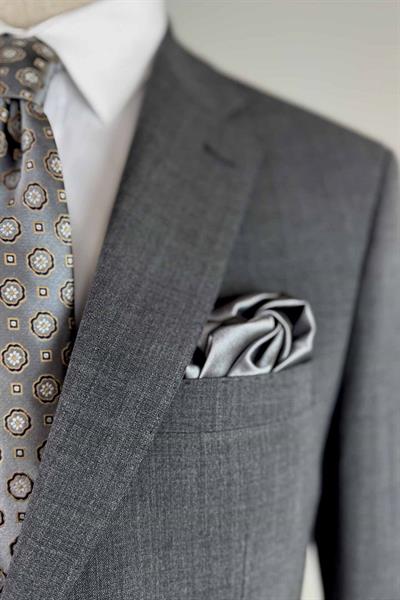 Yünlü Premium Gri Takım Elbise