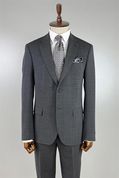 Yünlü Premium Gri Takım Elbise