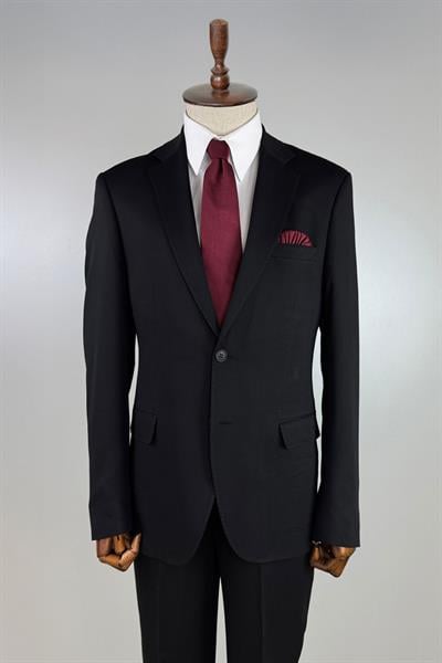 Yünlü Premium Siyah Takım Elbise