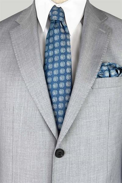 Yünlü Premium Açık Gri Takım Elbise