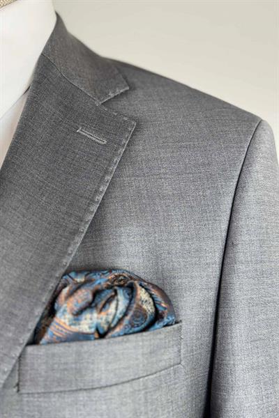 Yünlü Premium Koyu Gri Takım Elbise