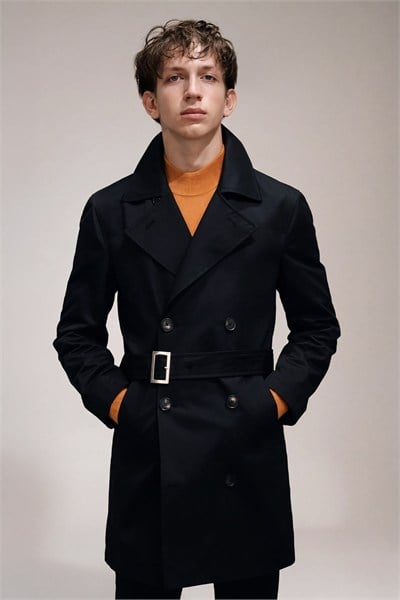 7098 Trench Coat Siyah