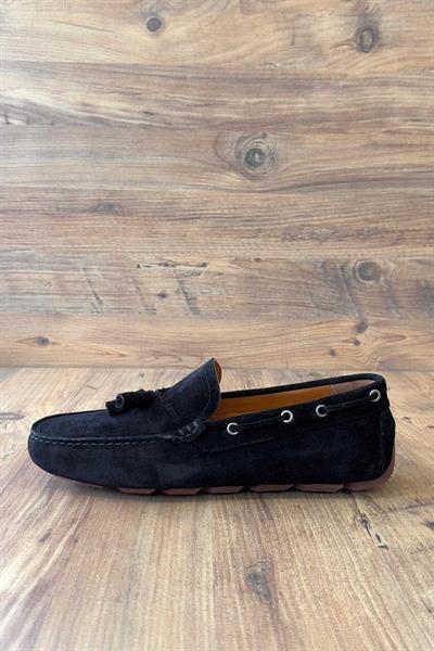 Süet Deri Siyah Loafer Ayakkabı