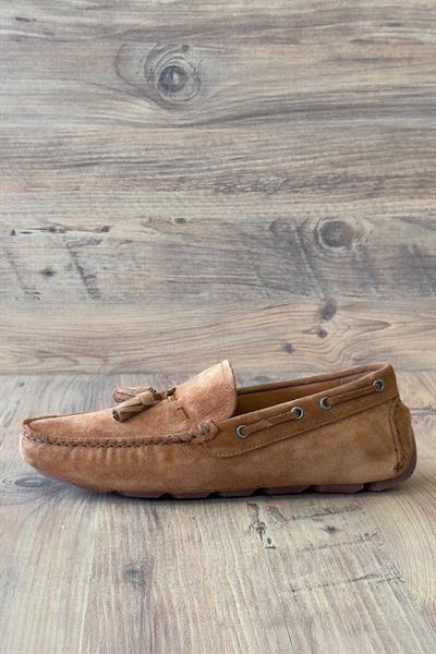 Süet Deri Taba Loafer Ayakkabı