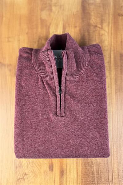 Fermuarlı Triko Vişne