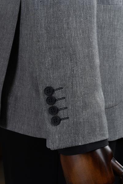Slim Fit Gri Tek Ceket