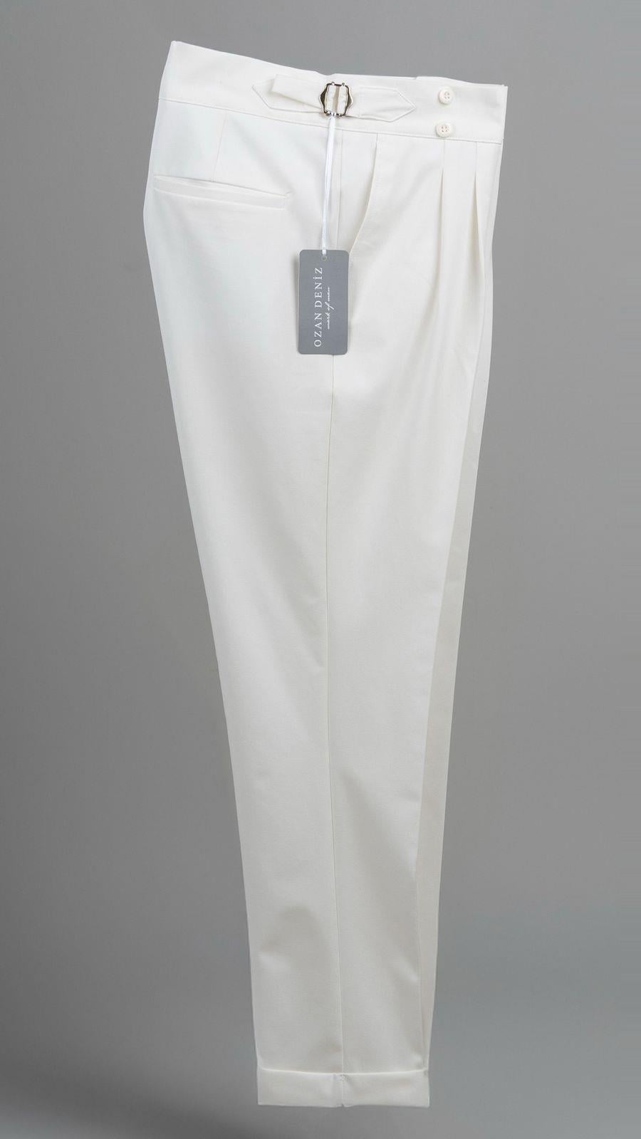 2008 Slim Fit Dar Kesim Pileli Pantolon Taş