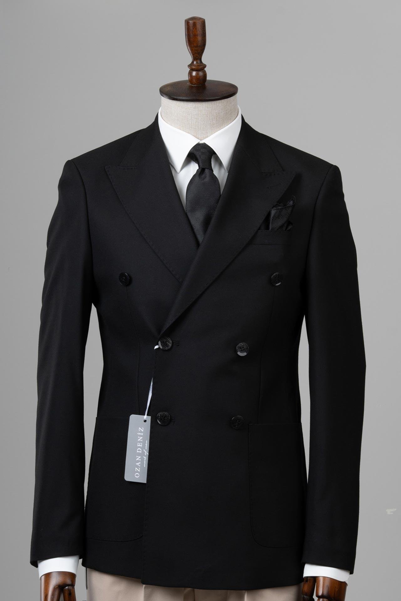 4017 Slim Fit Dar Kesim Ceket Siyah