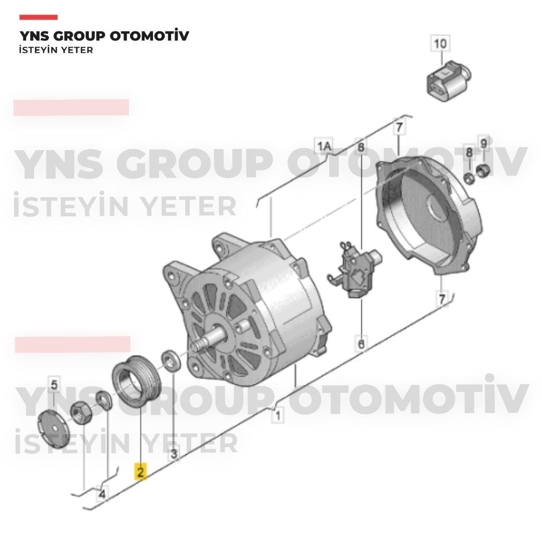 Audi A1 A3 10-15 Seat Arona Ibiza Leon Toledo Skoda Fabia Kamiq Karoq Scala Skoda Octavia Süperb Yeti Vw Arteon Golf Jetta Passat Polo Scirocco Tiguan Touran 1.2 - 1.4 Tsi Alternatör (Şarj Dinamosu) Kasnağı (Gergisi) Ina - 535015510 / 03c903119c