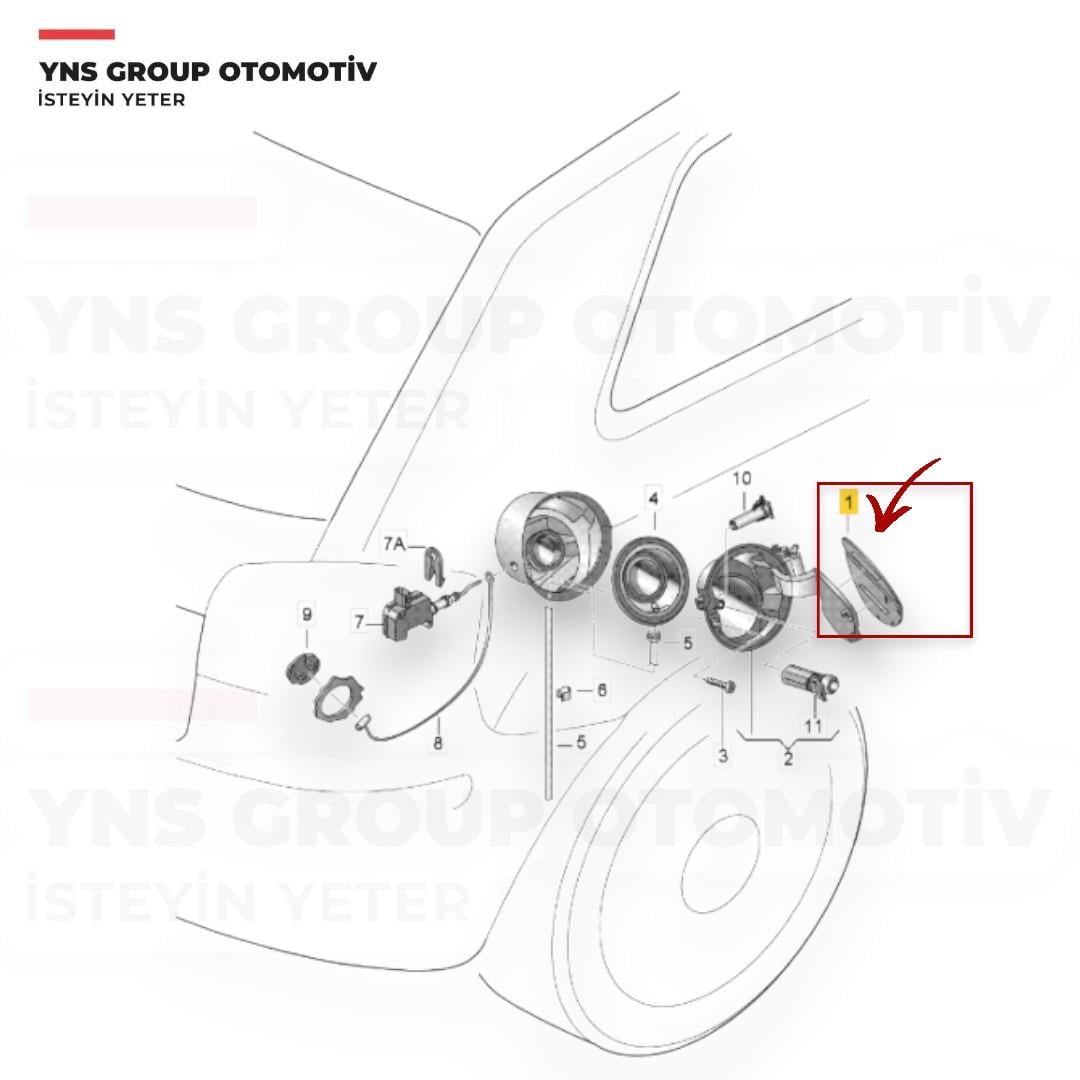 Audi A3 03-13 Yakıt Deposu Kapağı Dış Orjinal - 8p4809907droh