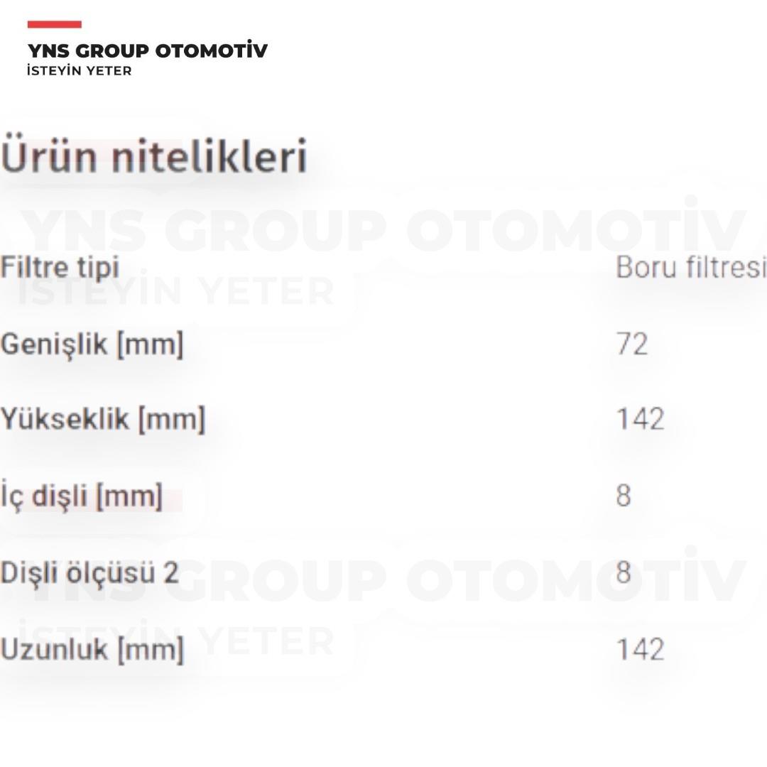 Kia Pride 1.3 cc 90-01 Yakıt (Benzin) Filtresi Mando - Eff00059t / Mb35920490