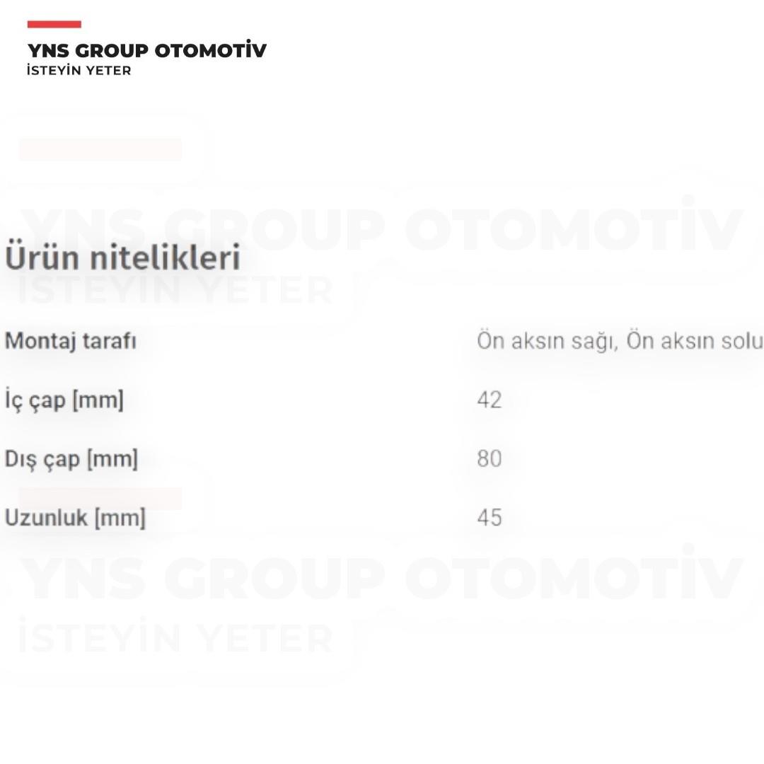 Chery Omoda 5 22- Ön Porya (Teker) Rulmanı Yns - T113001030