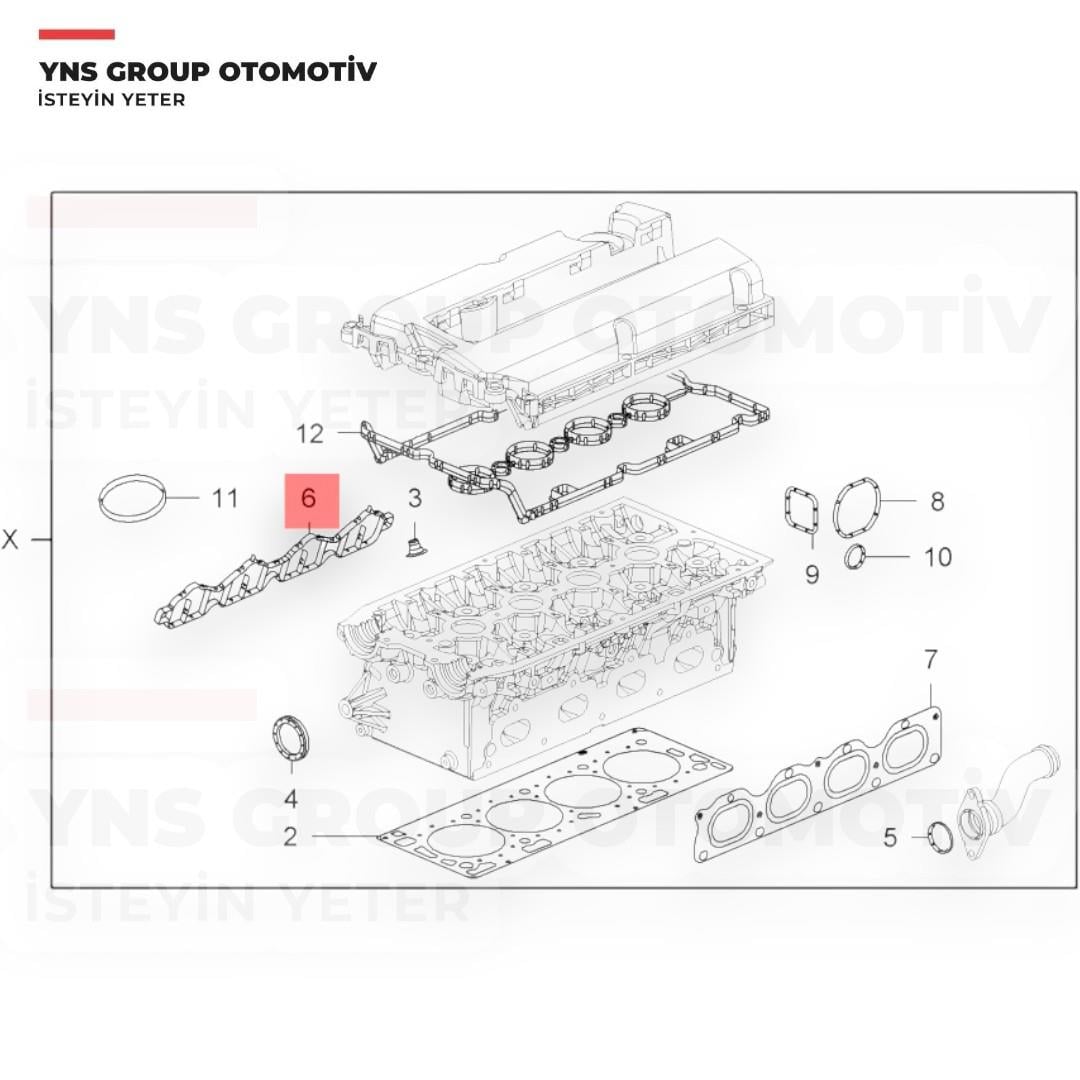 Chevrolet Aveo Cruze 10- Opel Astra H - J Insignia Mokka Zafira 1.6 16v A16xer - B16xer - Z16xer Emme Manifold Contası (Lastik) Elring - 504260 / 55559374