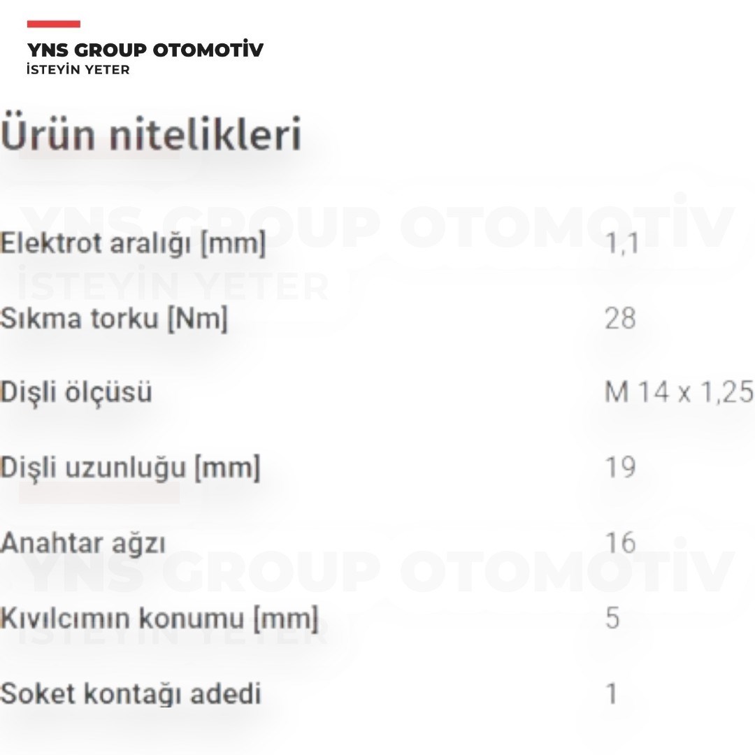 Chevrolet Aveo T250 / T255 08- 1.4 Cruze 09- 1.6 Ateşleme Bujisi (Fr7lcx+) Bosch - 0242236542