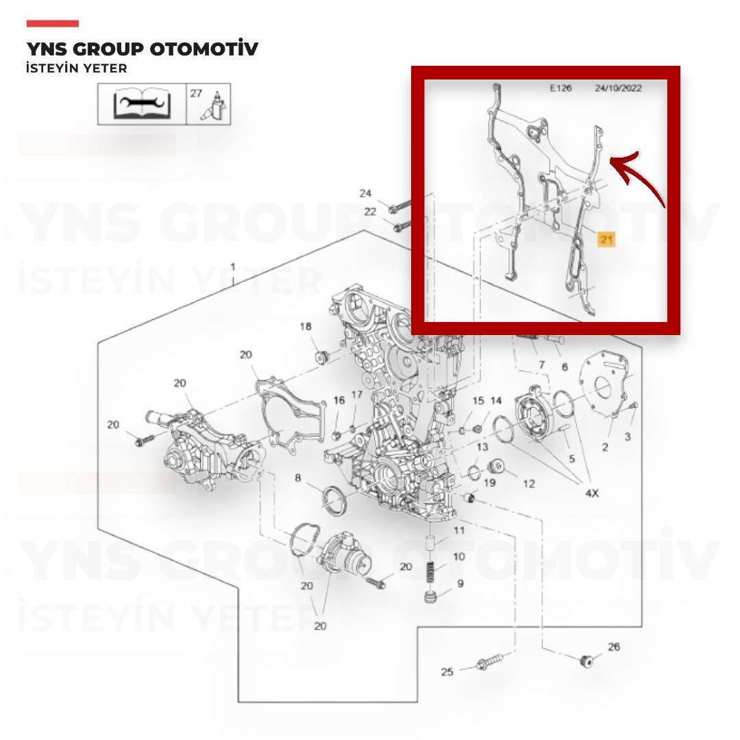 Chevrolet Aveo T300 Cruze 10- Opel Astra J Corsa D - E Insignia A Meriva B Mokka Zafira C 10-18 A14net - B14net 1.4t Benzinli Yağ Pompa (Eksantrik Kapak) Contası Victor Reinz - 714066800 / 55562793