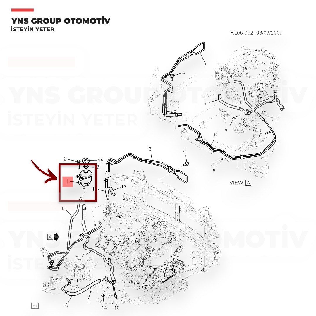 Chevrolet Captiva 07-12 C100 Hidrolik Direksiyon Yağ Deposu Psa Orjinal - 94567351