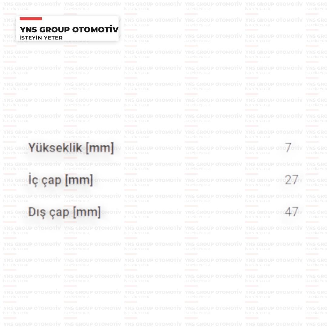 Citroen Berlingo C-Elysee C1 C2 C3 C4 C5 Ds3 Ds4 Ds5 Nemo Ford Cmax  Fiesta Focus Fusion Mondeo Connect Mazda 2 - 3 - 5 Peugeot P2008 P3008 P206 P207 P508 Bipper Expert Partner Sx4 07- 1.4 - 1.6 Dizel Eksantrik Keçesi (27x47x7) Victor Reinz - 813555200