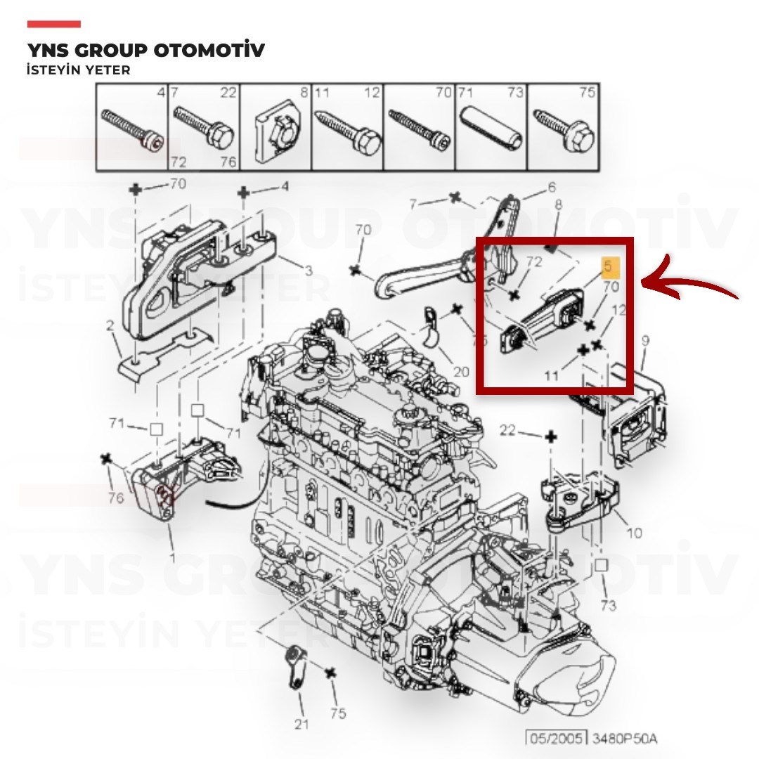 Citroen C2 C3 02-13 C-Elysee 12- Peugeot P1007 P206 P207 P208 P2008 P301 05-15 1.1 - 1.4 Hdi - 1.6 16v Alt Şanzıman Takozu (Arka) Ucel - 41580 / 180696